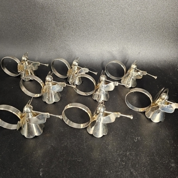 Set of eight silver plate‎ vintage napkin rings - Picture 5 of 7